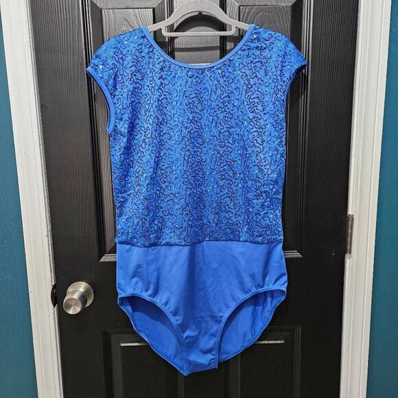 Weissman NWOT adult extra large dance costume blue jazz solo tap - Picture 1 of 6
